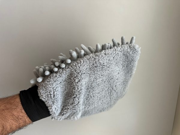 Spark 7050 Mikrofiber  Oto Temizlik Ve Kurulama Eldiveni 16x24 Cm. Gri - Görsel 4
