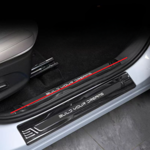 BYD Atto 2 İçin Çizilme Karşıtı Parlak Siyah Metal Kapı Eşiği Koruma Seti (Dış Taraf)