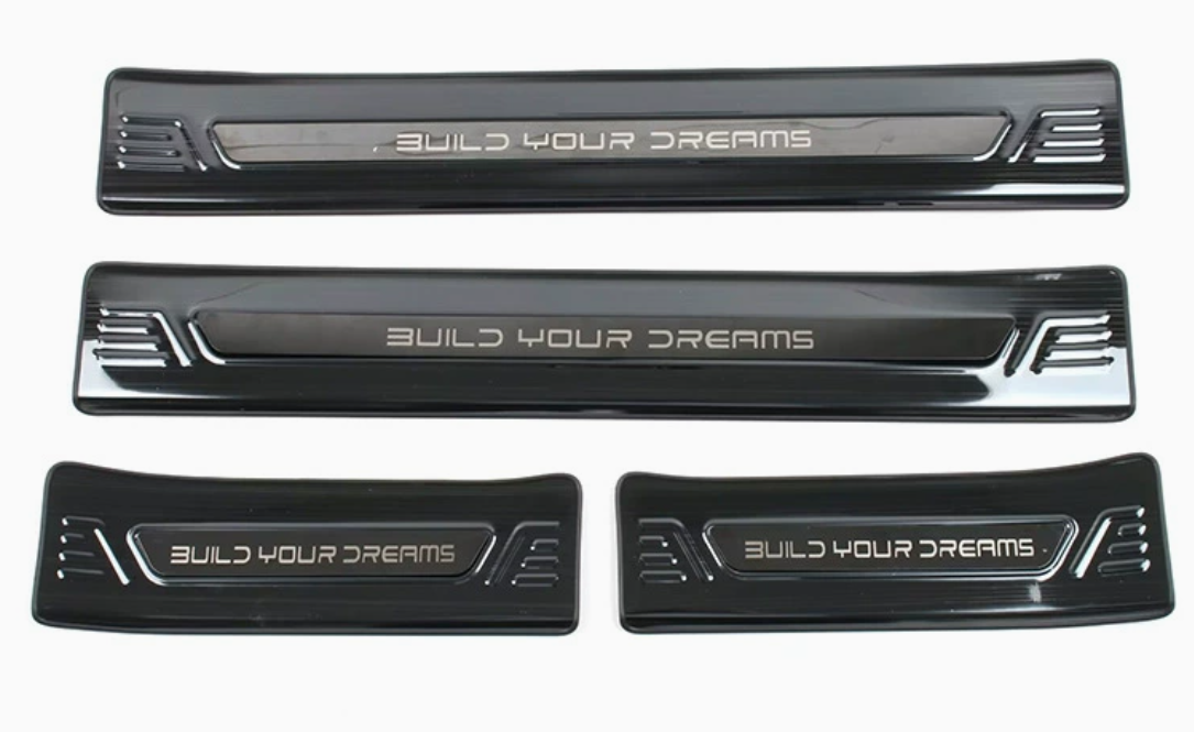 BYD Atto 2 İçin Çizilme Karşıtı Parlak Siyah Metal Kapı Eşiği Koruma Seti (Dış Taraf) - Görsel 2